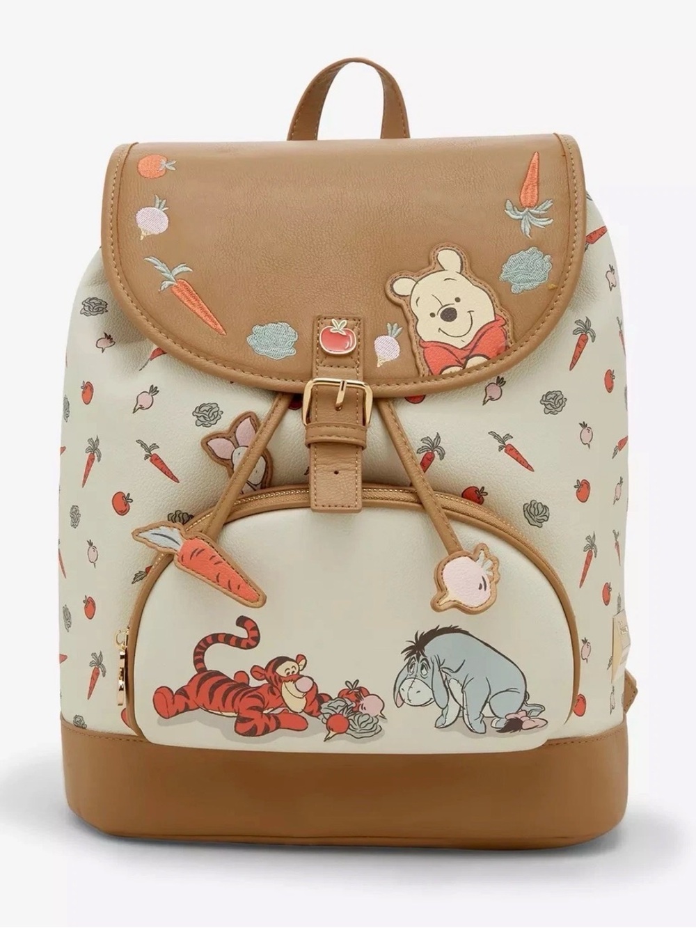 Disney Winnie The Pooh Veggies Allover Print Backpack BoxLunch Exclusive NWT -